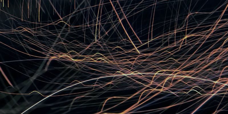 Dynamic lines of light symbolizing energy flow.